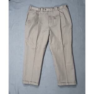 Joseph A. Banks Traveler's Collection Men's 44 X 28 Pleated Cotton Khakis Pants